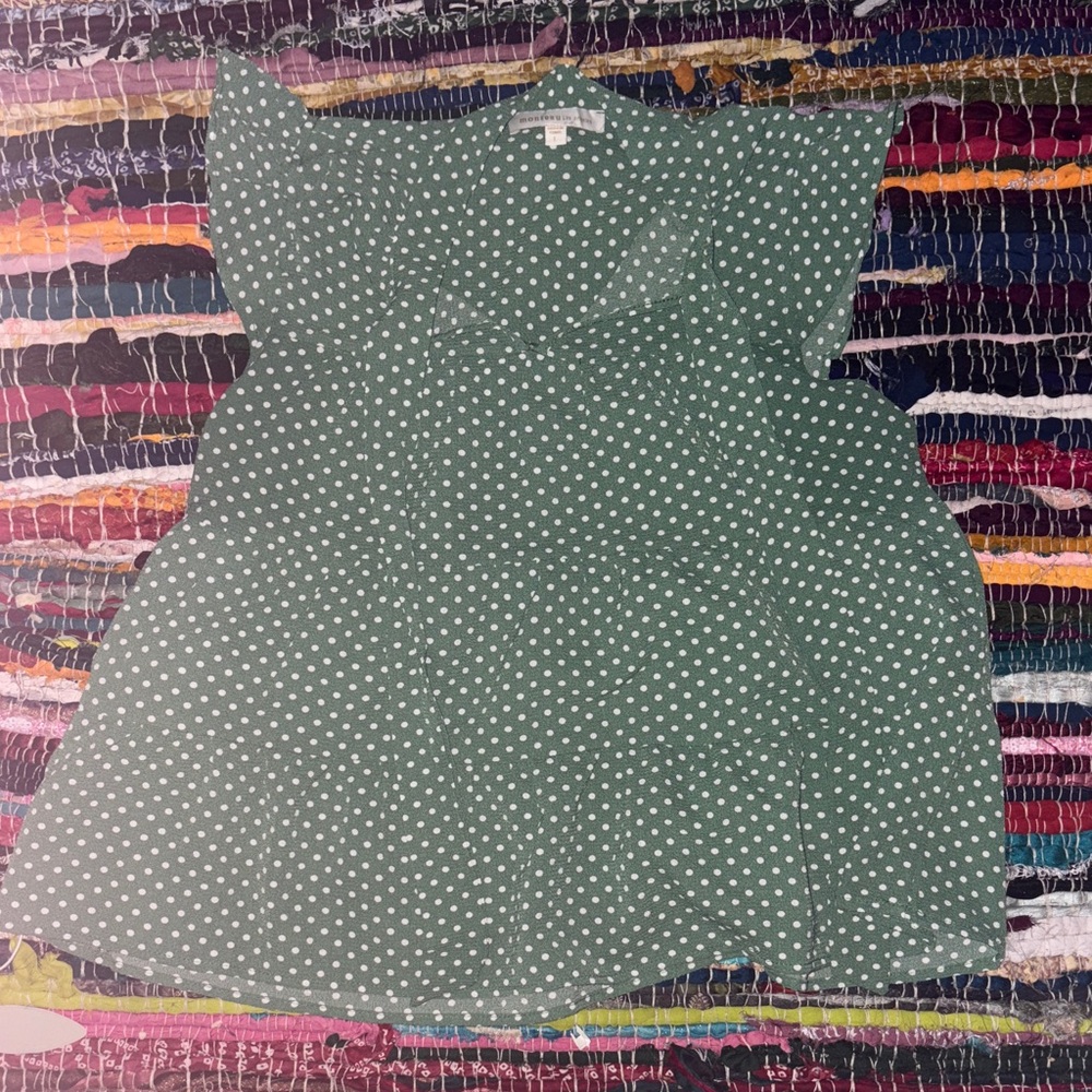 Green Polka Dot Kids Dress